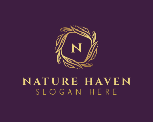 Foliage Wreath Nature logo design