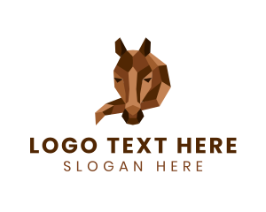Geometric Horse Sculpture logo