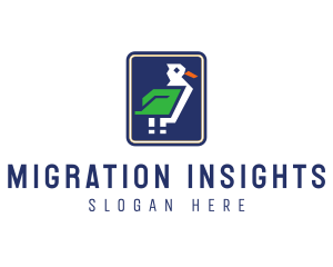 Digital Albatross Bird logo