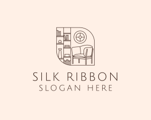 Library Room Bookshelf logo design