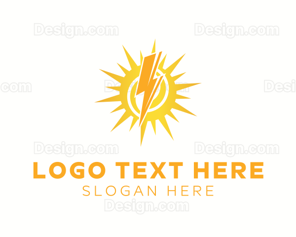 Lightning Sun Power Logo