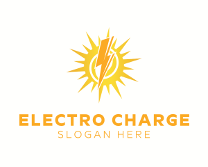 Lightning Sun Power logo design