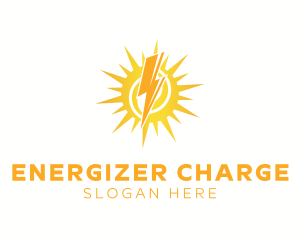 Lightning Sun Power logo design