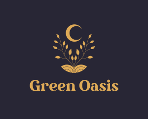 Night Moon Plant logo design