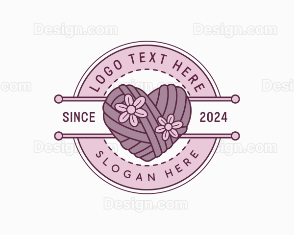 Floral Heart Yarn Logo