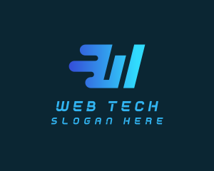 Tech Web Developer Letter W logo design