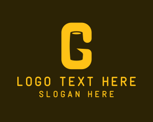 Gold Mallet Letter G logo