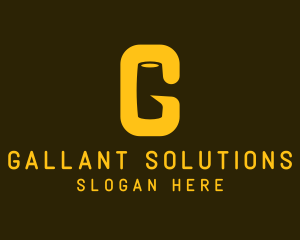 Gold Mallet Letter G logo design