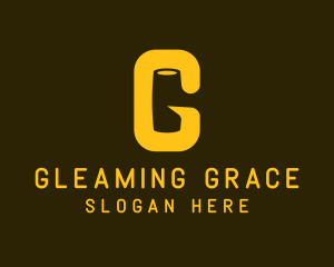 Gold Mallet Letter G logo design