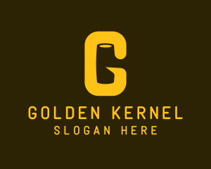 Gold Mallet Letter G logo design