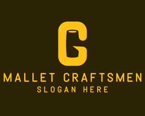 Gold Mallet Letter G logo