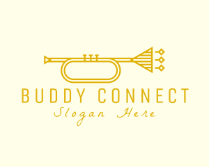 Elegant Retro Trumpet logo design