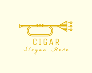 Elegant Retro Trumpet logo design