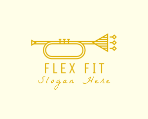 Elegant Retro Trumpet logo design