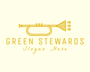 Elegant Retro Trumpet logo design