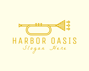 Elegant Retro Trumpet logo design