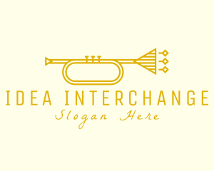 Elegant Retro Trumpet logo design