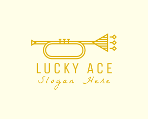 Elegant Retro Trumpet logo design