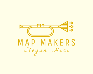 Elegant Retro Trumpet logo design