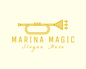 Elegant Retro Trumpet logo design