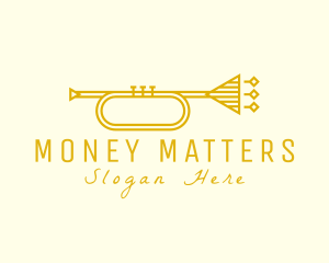 Elegant Retro Trumpet logo design