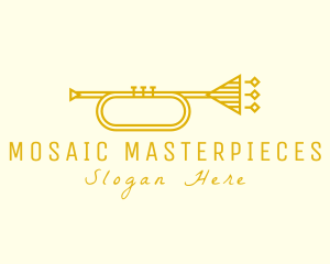 Elegant Retro Trumpet logo design