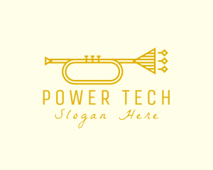 Elegant Retro Trumpet logo