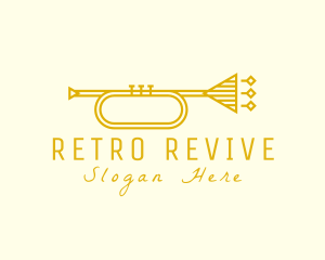 Elegant Retro Trumpet logo design
