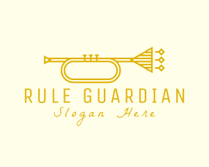 Elegant Retro Trumpet logo design