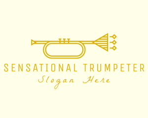 Elegant Retro Trumpet logo