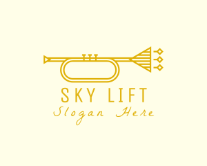 Elegant Retro Trumpet logo design