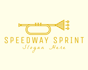 Elegant Retro Trumpet logo design