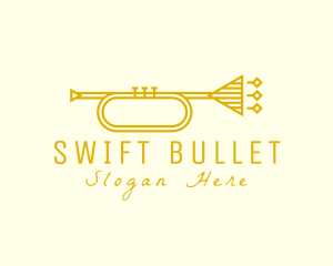 Elegant Retro Trumpet logo design