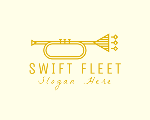 Elegant Retro Trumpet logo design