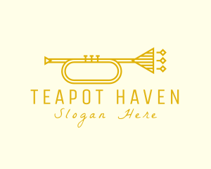 Elegant Retro Trumpet logo design