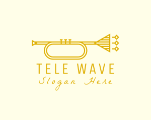 Elegant Retro Trumpet logo design