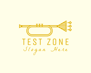 Elegant Retro Trumpet logo design