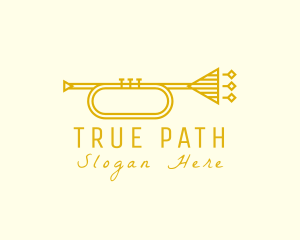 Elegant Retro Trumpet logo design