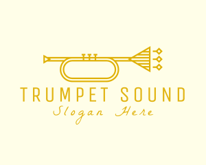 Elegant Retro Trumpet logo