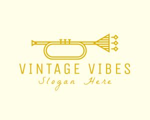 Elegant Retro Trumpet logo