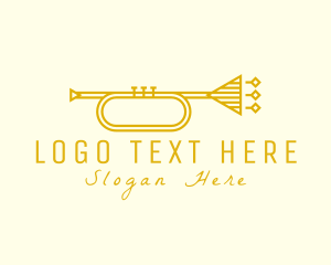 Band - Elegant Retro Trumpet logo design