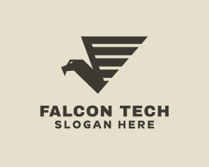 Brown Falcon Bird logo design