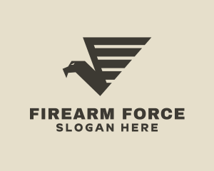 Brown Falcon Bird logo design