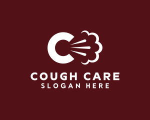 Cough Breath Letter C logo design