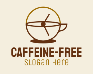 Coffee Time Clock  logo design