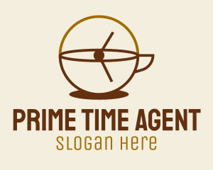 Coffee Time Clock  logo design