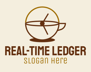 Coffee Time Clock  logo design