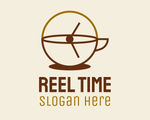 Coffee Time Clock  logo design