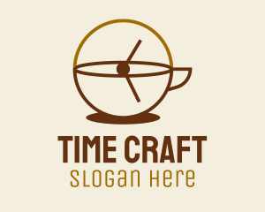 Coffee Time Clock  logo design