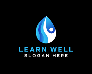 Droplet Wellness Water logo design